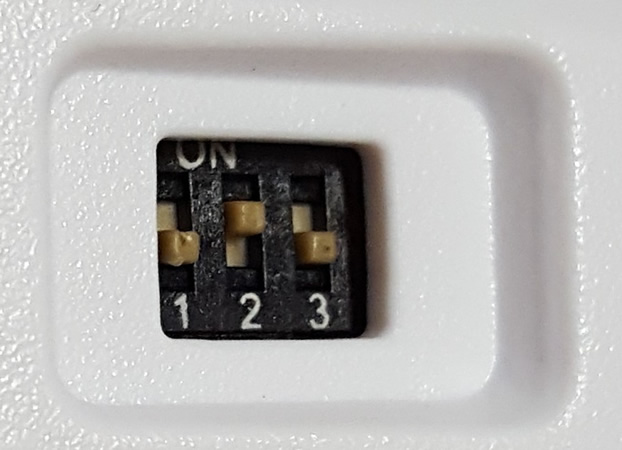 Three DIP switches for key swapping and Windows Key Lock.