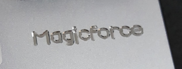 Engraved Magicforce logo.