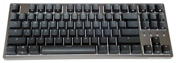 Front view of the Durgod Taurus K320 Nebula RGB Mechanical Keyboard