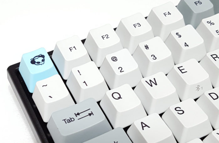 Light blue escape key with Akko branded mascot design