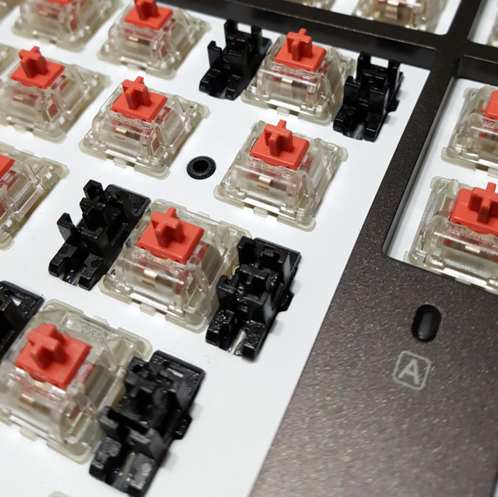 Lubed Cherry stabilizers are quiet and responsive