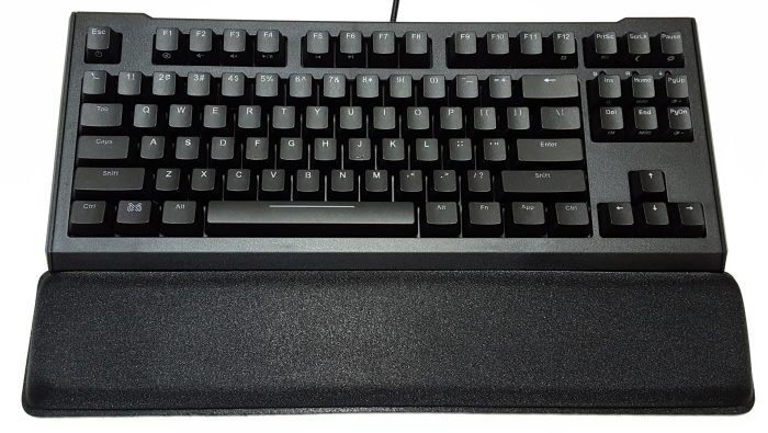 Max Keyboard Blackbird and the included foam padded wrist rest