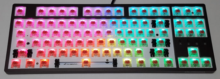 Transparent switch housing for brighter RGB lighting